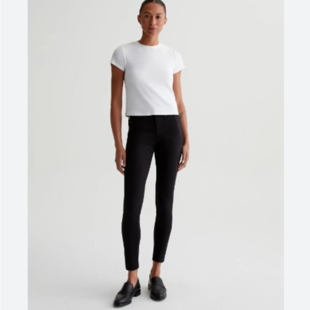 AG Adriano Goldschmied The Legging Super Skinny Black Jeans Size 24R.